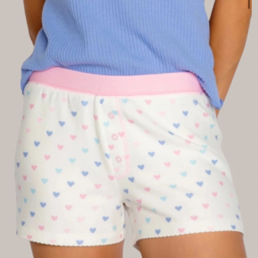 PJ SALVAGE New Mad Love Heart Lounge Sleepwear Short